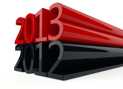 3d new year 2013 Stock Illustration