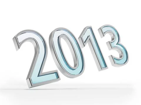 3d new year 2013 Stock Illustration