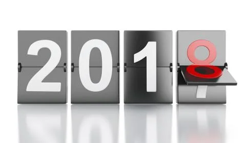 3d New Year 2018 イラスト素材