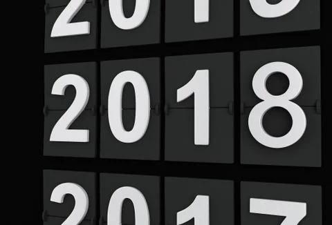 3d New Year 2018 Stock Illustration