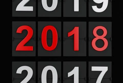 3d New Year 2018 イラスト素材