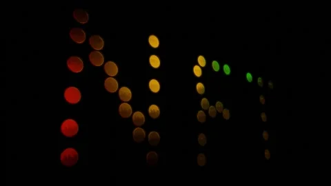 3D NFT CryptoArt Sign made of NFT Gold Coins with Red and Green Lightning. Stock Footage 204009576