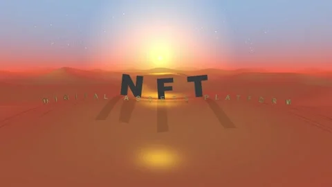 3D NFT DIGITAL ASSET ABSTRACT BACKGROUND Stock Footage 192399351