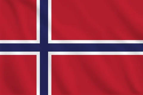 3D Norway waving flag pattern background. Realistic national flag design. A.. 스톡 일러스트