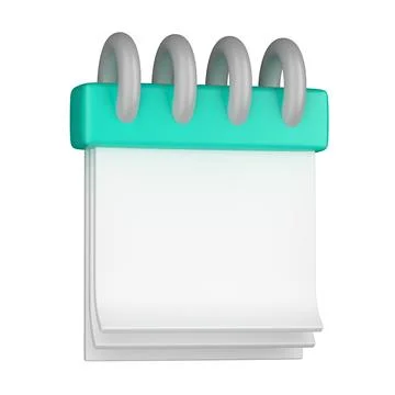 A 3D Note Illustration isolated on a white background Illustrazione stock