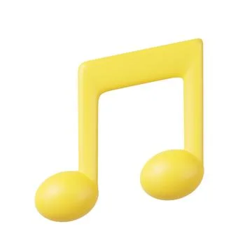 3d Note symbol icon. Illustrazione stock