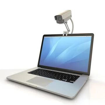 3D notebook with camera Stock Illustration