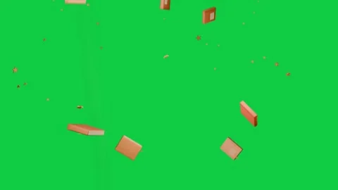 3D notebooks entering top rotating into ring as pillar redirecting paths for Stock Footage 339197935