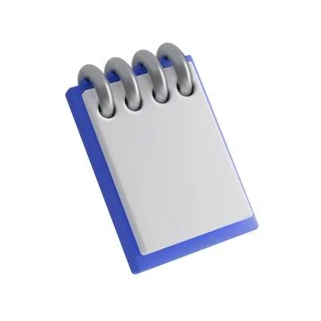 3d notepad icon with sheets for notes Stock Illustration