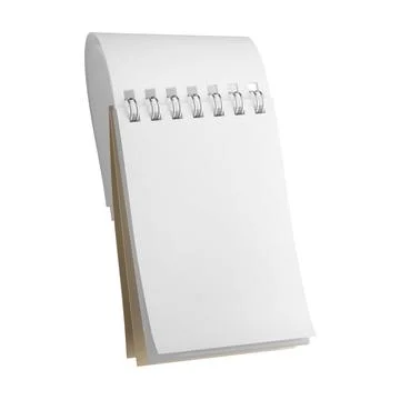 3D Notepad Illustration isolated on a white background Stock Illustration