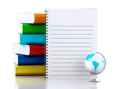 3D notepad page 스톡 일러스트