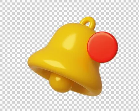 3D Notification Bell Stock Illustration