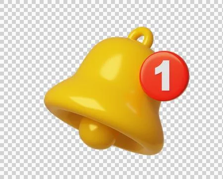 3D Notification Bell Stock Illustration