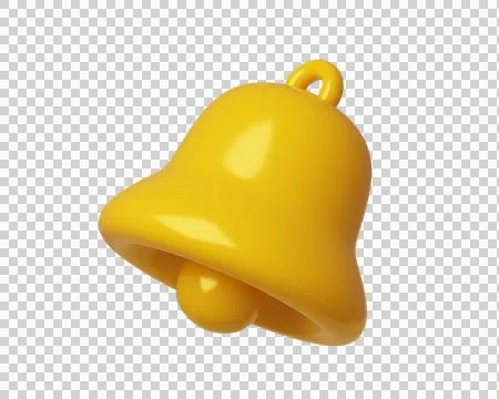 3D Notification Bell Stock Illustration