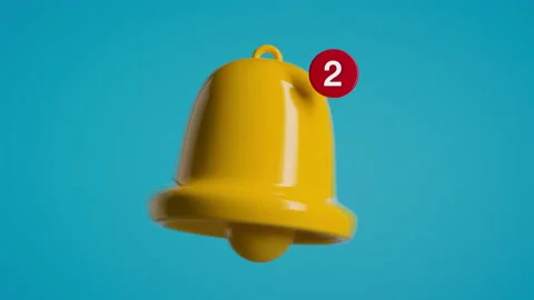 3D Notification bell ringing Stock Footage 168865696