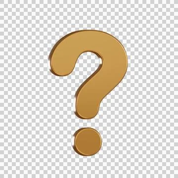 3d notification icon question mark minimal mood Stock Illustration