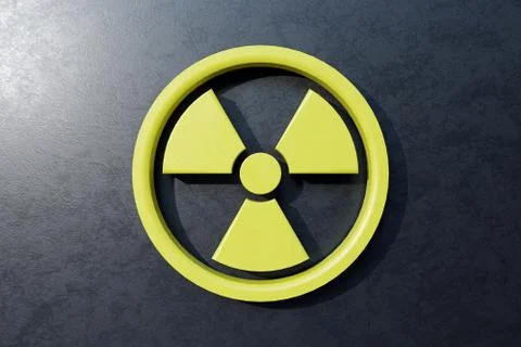 3d nuclear symbol Stock Illustration