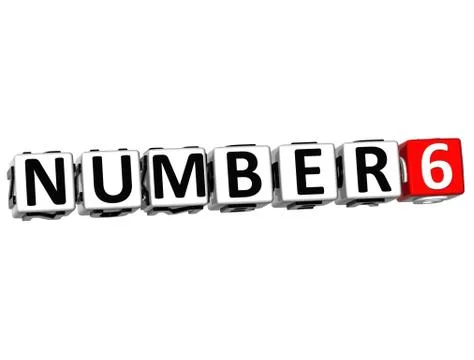 3d number button click here block text Stock Illustration