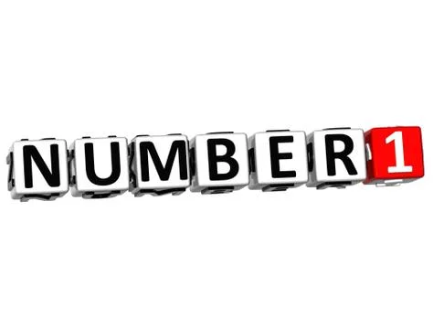 3d number button click here block text Stock Illustration