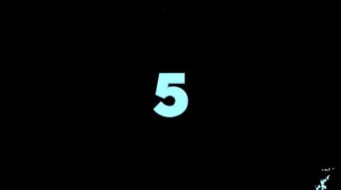 3D number countdown lightning electric strike for introduction in 4k Stock Footage 60080980