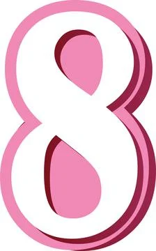3D the number eight Illustrazione stock