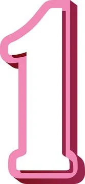 3D the number one Illustrazione stock