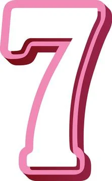 3D the number seven Illustrazione stock
