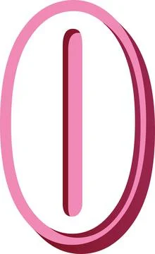 3D the number zero Illustrazione stock