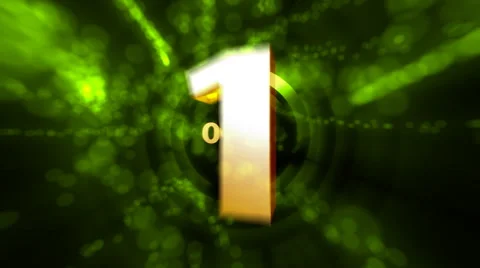 3d numbers countdown animation with colorful particles Stock Footage 66271966