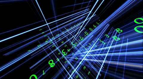 3D NUMBERS, loop Stock Footage 26437043