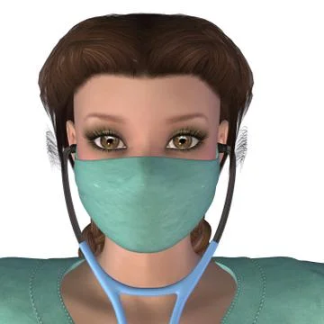 3d Nurse Stock Illustration
