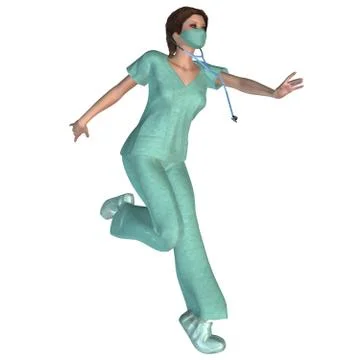 3d Nurse Stock Illustration