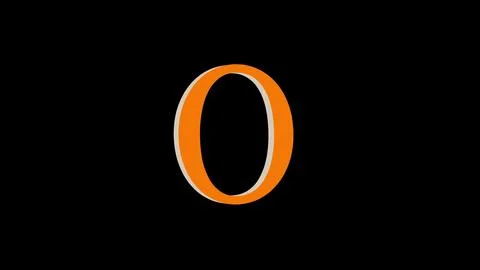 3d O letter logo loopable brown color black background Stockillustratie