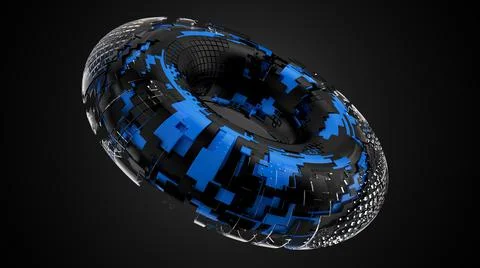 3d Object Abstract Background 3d render footage 스톡 일러스트