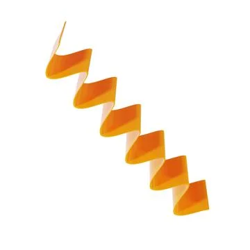 3d object golden shape wave ribbon metal object. Realistic glossy template 스톡 일러스트