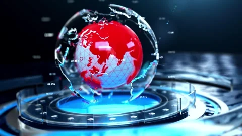 3D  Object Hologram Visualization Stock Footage 289698001
