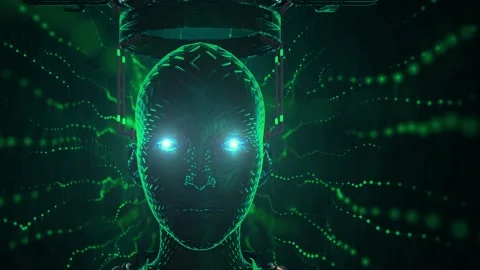 3D  Object Hologram Visualization Stock Footage 289699303