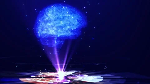 3D  Object Hologram Visualization Stock Footage 289699432