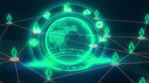 3D  Object Hologram Visualization Stock Footage 289713475