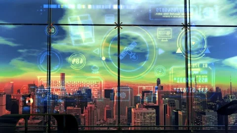 3D  Object Hologram Visualization Stock Footage 289833803