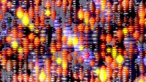 3D Object or Structure Rotates and Moves with Bright Colorful Light 03. 4K 스톡 동영상 297345238