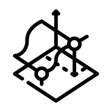 3d object settings line icon vector illustration Stock Illustration