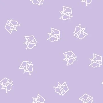 3d object settings line vector seamless pattern Ilustración de archivo