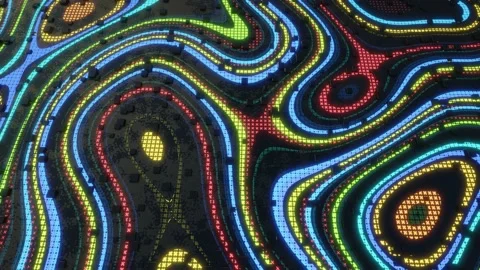 3d objects form sci fi composition on surface 3d pattern. Hi tech pattern on Stock Footage 172266827