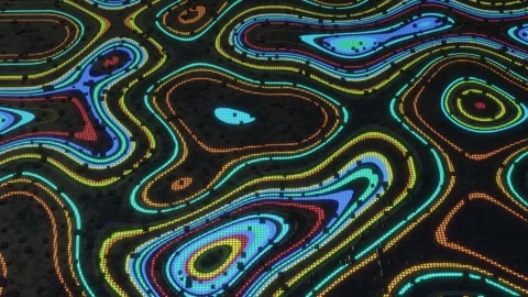 3d objects form sci fi composition on surface 3d pattern. Hi tech pattern on Stock Footage 271338163