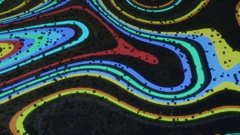 3d objects form sci fi composition on surface 3d pattern. Hi tech pattern on Stock Footage 277679614
