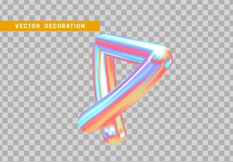 3d objects geometric shape isolated with colorful hologram chameleon color gr Illustrazione stock