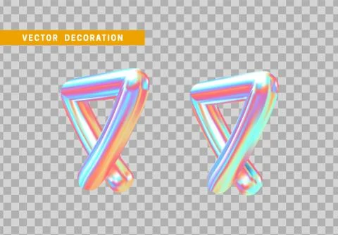 3d objects geometric shape isolated with colorful hologram chameleon color gr Stock Illustration