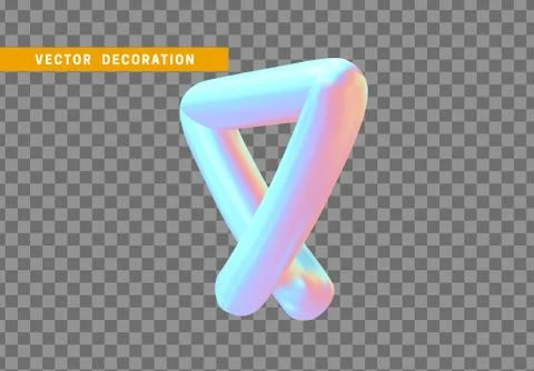 3d objects geometric shape isolated with colorful hologram chameleon color gr 스톡 일러스트