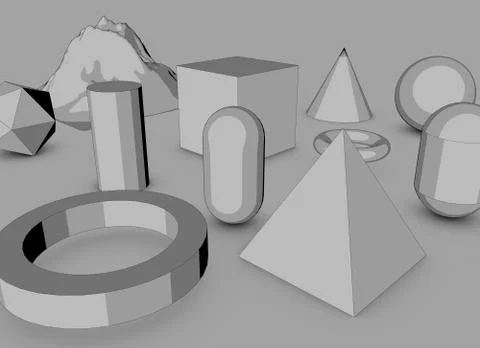 3D objects Stock Illustration